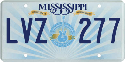 MS license plate LVZ277