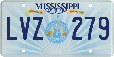 MS license plate LVZ279