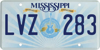 MS license plate LVZ283
