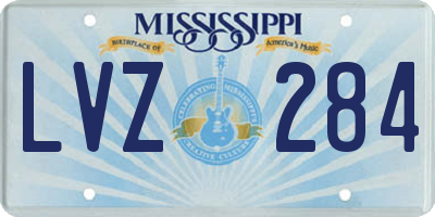 MS license plate LVZ284
