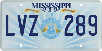 MS license plate LVZ289