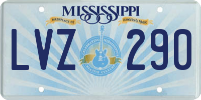 MS license plate LVZ290