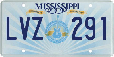 MS license plate LVZ291