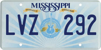MS license plate LVZ292