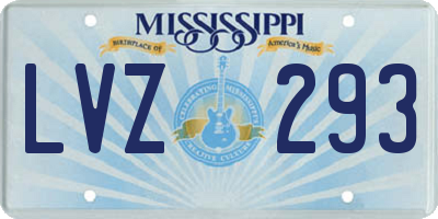 MS license plate LVZ293