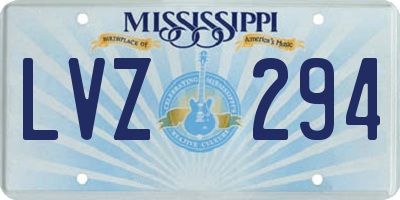 MS license plate LVZ294
