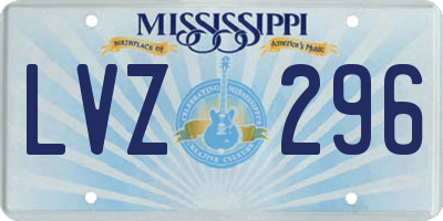 MS license plate LVZ296