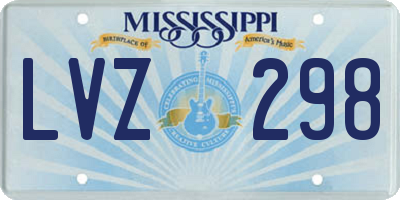 MS license plate LVZ298