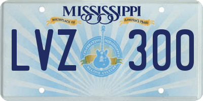 MS license plate LVZ300