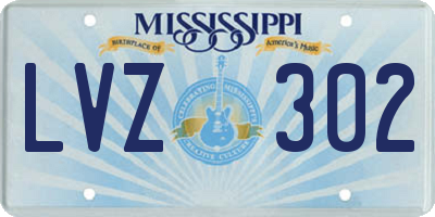 MS license plate LVZ302