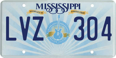 MS license plate LVZ304