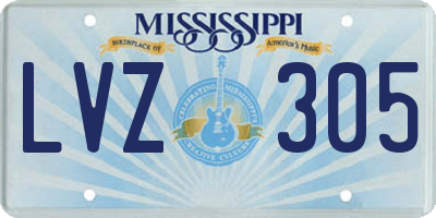 MS license plate LVZ305