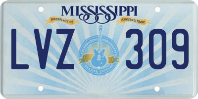 MS license plate LVZ309