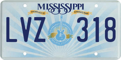 MS license plate LVZ318