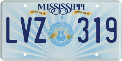MS license plate LVZ319