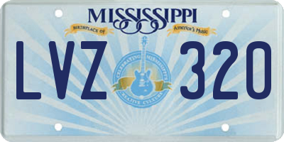 MS license plate LVZ320