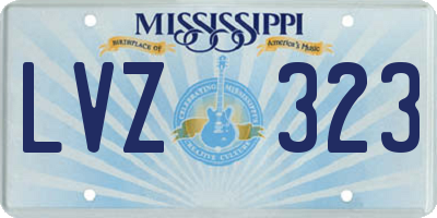 MS license plate LVZ323