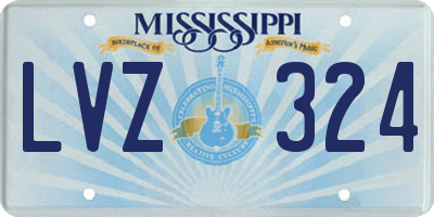 MS license plate LVZ324