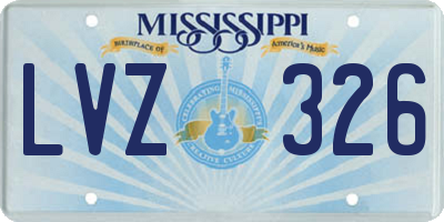 MS license plate LVZ326