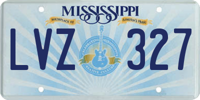 MS license plate LVZ327
