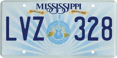 MS license plate LVZ328