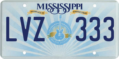 MS license plate LVZ333