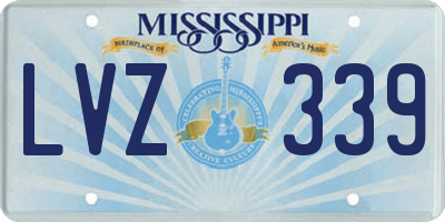 MS license plate LVZ339