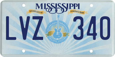 MS license plate LVZ340