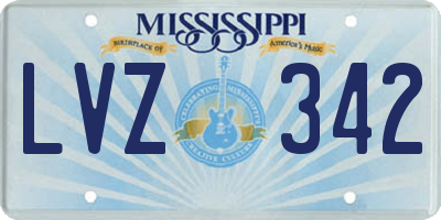 MS license plate LVZ342