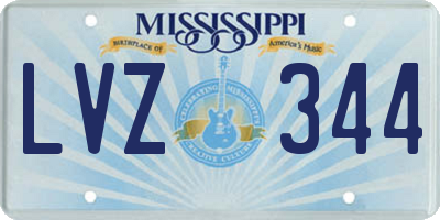 MS license plate LVZ344