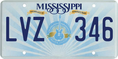 MS license plate LVZ346