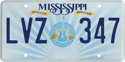 MS license plate LVZ347