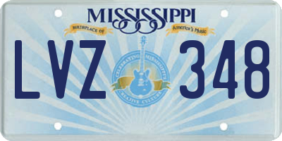 MS license plate LVZ348