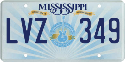 MS license plate LVZ349