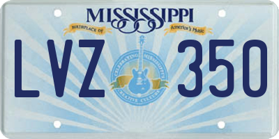 MS license plate LVZ350