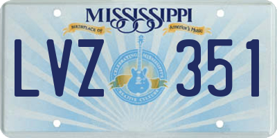 MS license plate LVZ351