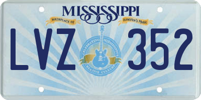 MS license plate LVZ352