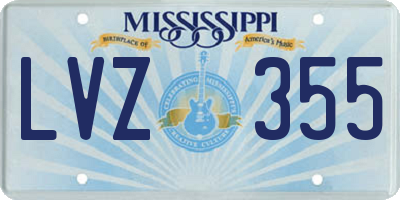 MS license plate LVZ355