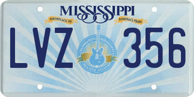 MS license plate LVZ356