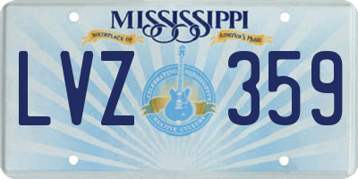 MS license plate LVZ359