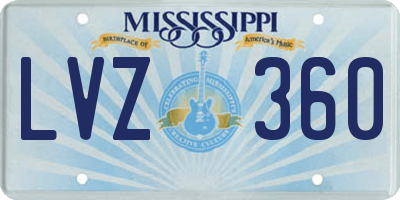 MS license plate LVZ360