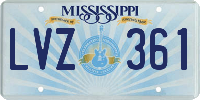 MS license plate LVZ361