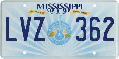 MS license plate LVZ362