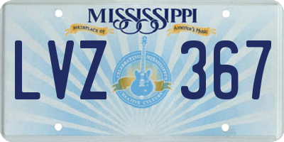 MS license plate LVZ367