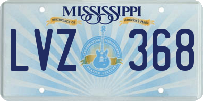 MS license plate LVZ368