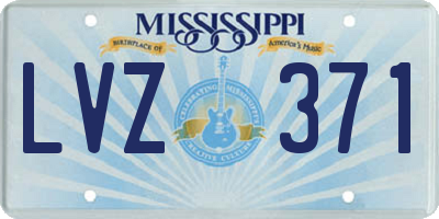 MS license plate LVZ371