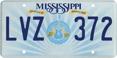 MS license plate LVZ372
