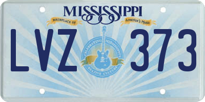 MS license plate LVZ373