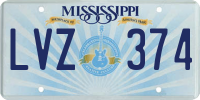 MS license plate LVZ374