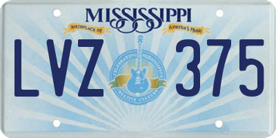 MS license plate LVZ375